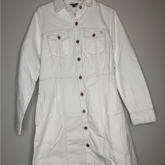 Frye Cream Button-Down Dress - Picture 2 of 3